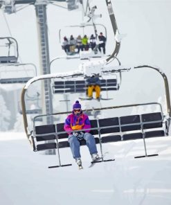 Ski Chair Lifts Paint By Numbers