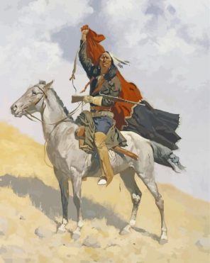 The Blanket Signal By Frederic Remington Paint By Numbers