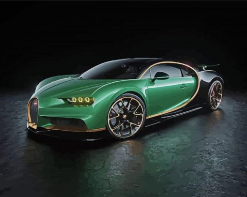 The Bugatti Green Car Paint By Numbers