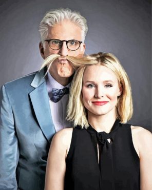 The Good Place Kristen Bell And Ted Danson Paint By Numbers