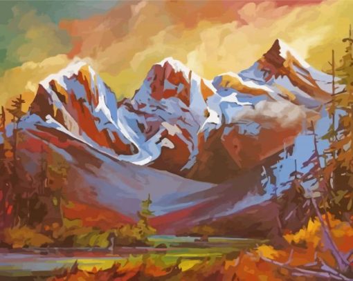 The Three Sisters Mountains Paint By Numbers