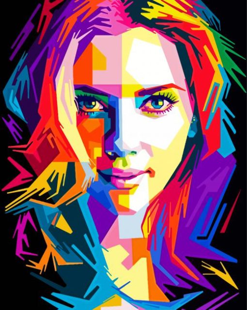 WPAP Scarlett Johansson Paint By Numbers
