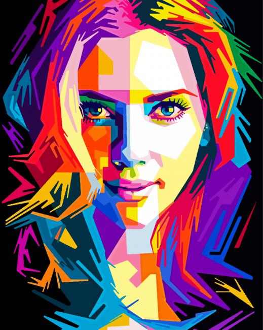 WPAP Scarlett Johansson Paint By Numbers