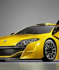 Yellow Magane Luxury Car Paint By Numbers