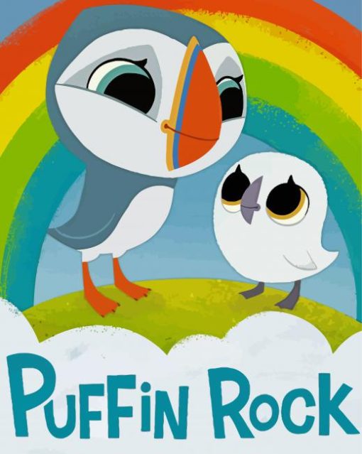 Aesthetic Puffin Rock Poster Paint By Numbers