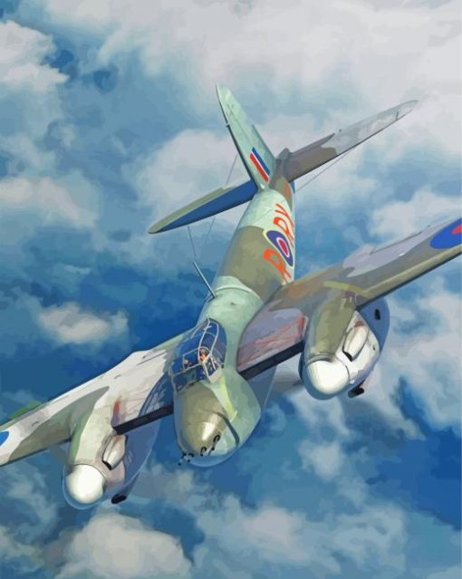 Aesthetic De Havilland Mosquito Aircraft Paint By Numbers