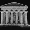 Black And White Greek Temple Paint By Numbers