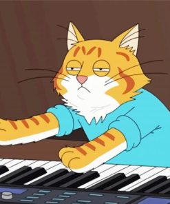 Cat And Piano Animation Paint By Numbers