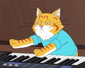 Cat And Piano Animation Paint By Numbers