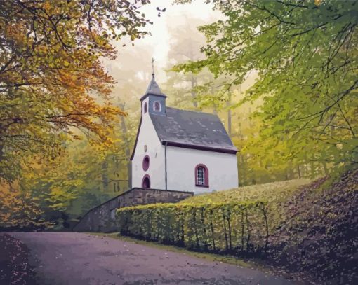 Church In The Woods Paint By Numbers