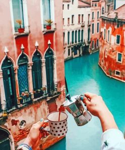 Coffee Morning In Venice Paint By Numbers
