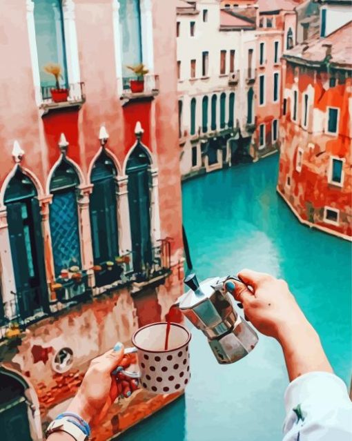 Coffee Morning In Venice Paint By Numbers