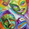 Colorful Theatre Masks Paint By Numbers