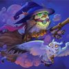 Fantasy Witch Owl Paint By Numbers