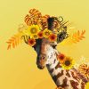 Giraffe Sunflower Paint By Numbers