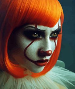 Horror Female Clown Paint By Numbers