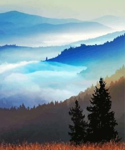 Landscape And Fog Paint By Numbers