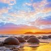 Moeraki Boulders New Zealand Sunrise Paint By Numbers
