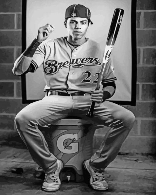 Monochrome Christian Yelich Paint By Numbers