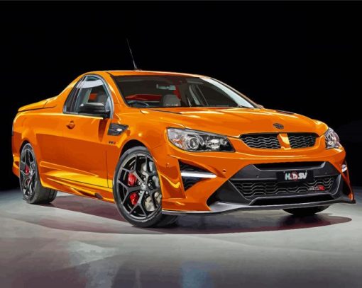 Orange Holden Commodore Paint By Numbers