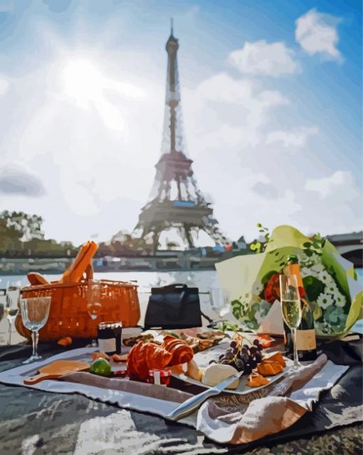 Paris Picnic Paint By Numbers