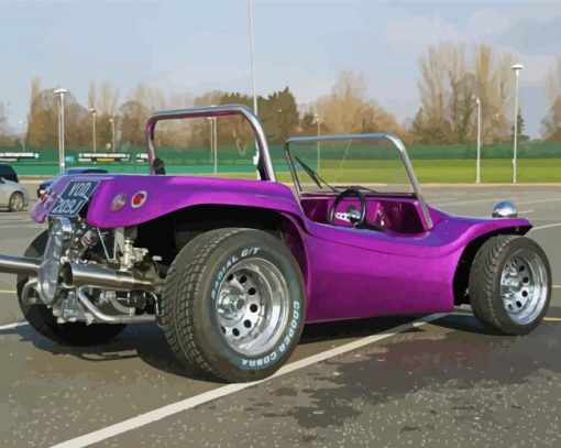 Purple Beach Buggy Paint By Numbers