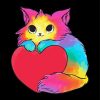 Rainbow Cat With A Heart Paint By Numbers