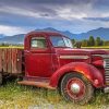 Red Rusty Truck Paint By Numbers