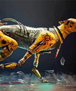 Robot Dog Animal Paint By Numbers