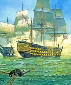 Sea British Navy Ships Art Paint By Numbers