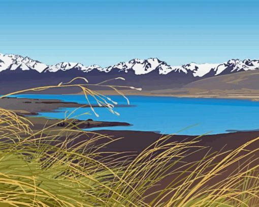 Southern Alps Landscape Art Paint By Numbers