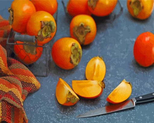 Sweet Persimmon Fruits Paint By Numbers