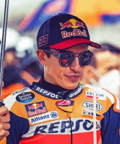 The Motorcycles Racer Marc Marquez Paint By Numbers