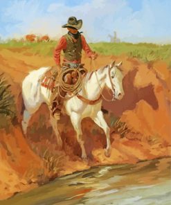 Vintage Cowboy In Arizona Paint By Numbers