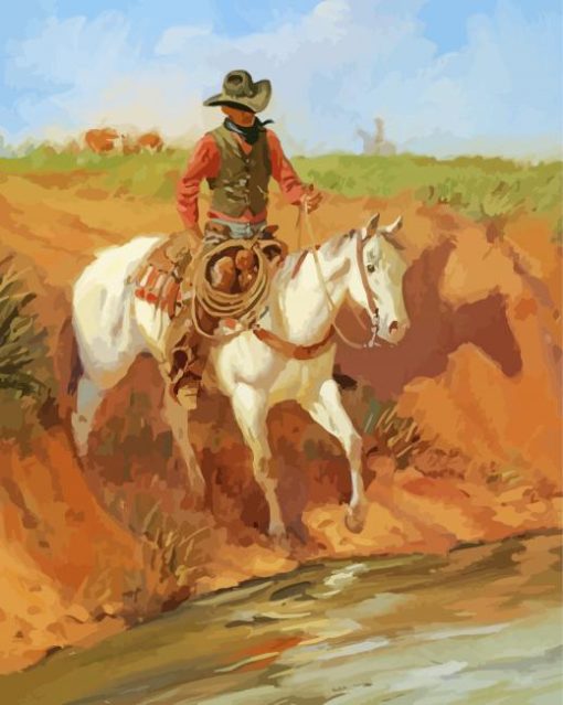 Vintage Cowboy In Arizona Paint By Numbers