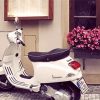 White Moped Motorcycle Paint By Numbers