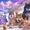 Wolves In The Snow Art Paint By Numbers