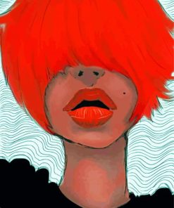 African Redhead Girl Art Paint By Numbers