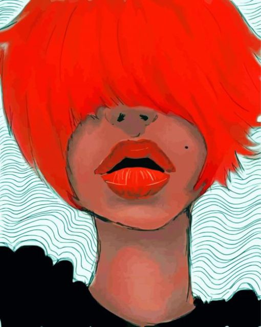African Redhead Girl Art Paint By Numbers
