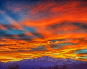 Beautiful Sunset In Colorado Springs Paint By Numbers