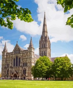 England Salisbury Cathedral Paint By Numbers