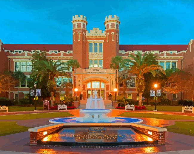Florida State University Building Paint By Numbers