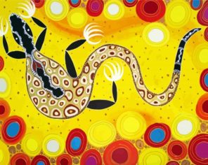 Goanna Illustration Paint By Numbers