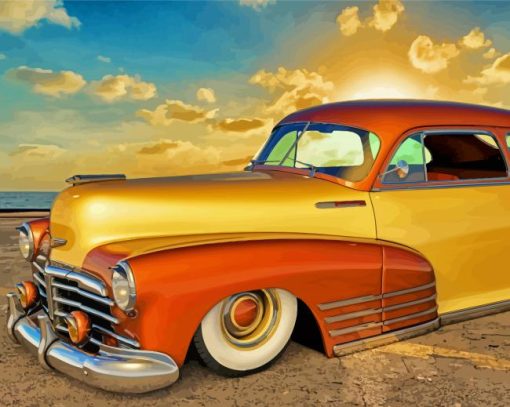 Golden Brown 48 Chevy Fleetline Paint By Numbers