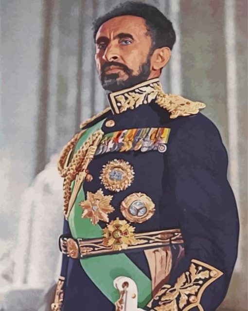 Haile Selassie Ethiopia Former Paint By Numbers