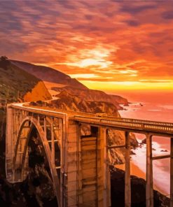Highway One California At Sunset Paint By Numbers