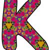 Individual Letter K Paint By Numbers