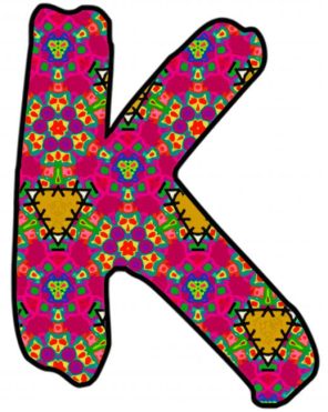 Individual Letter K Paint By Numbers