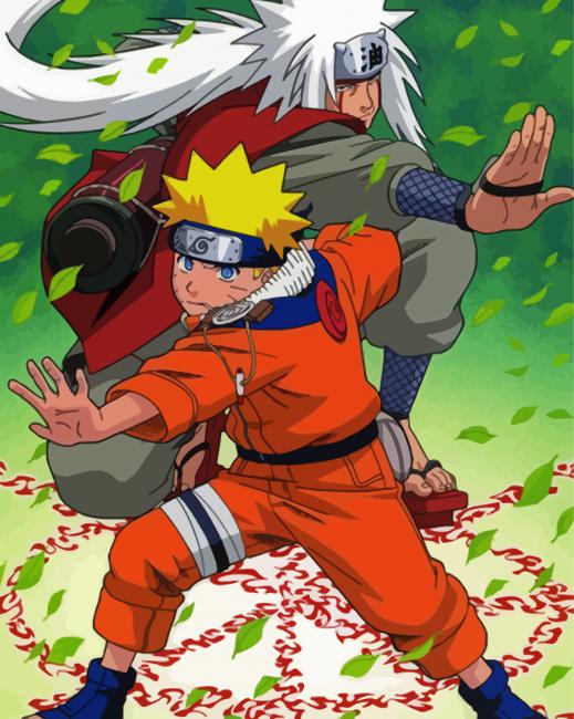 Jiraya And Naruto Anime Paint By Numbers