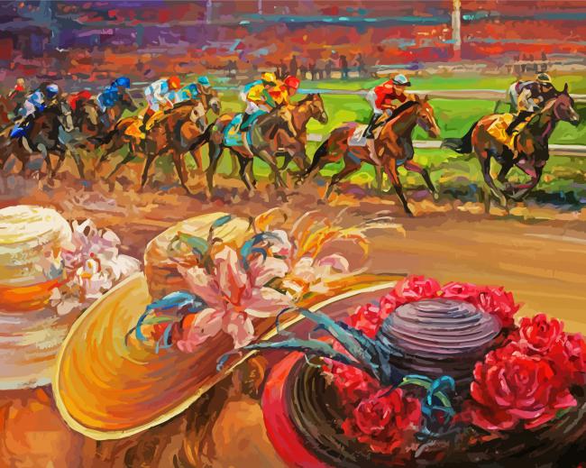 Kentucky Derby Ladies At Races Paint By Numbers